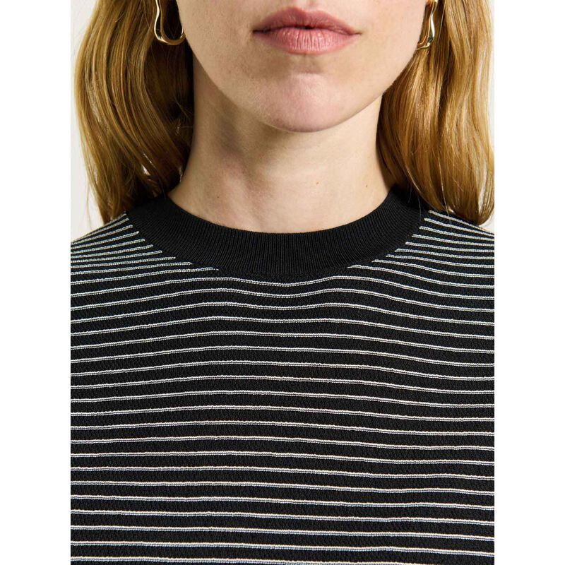 Veronika Maine Textured Stripe Knit Top image number 6